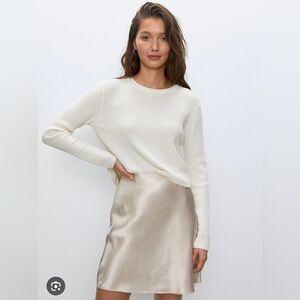 NEW Babaton, Aritzia, Size 4 Mini Silk Slip Skirt